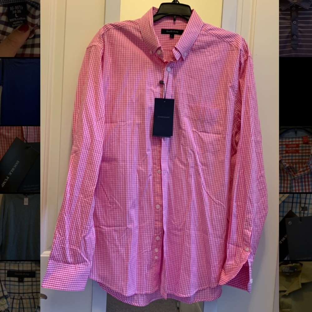 Men’s Double Pump long sleeve shirt, NWT, size L